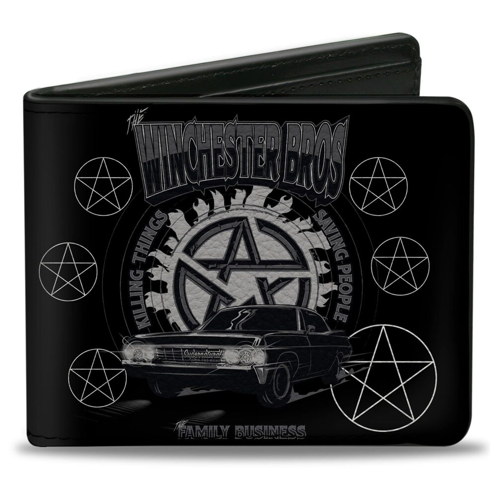 2606 Buckle-down Bifold Supernatural Wallet, Supernatural, 4.0 x 3.5 US